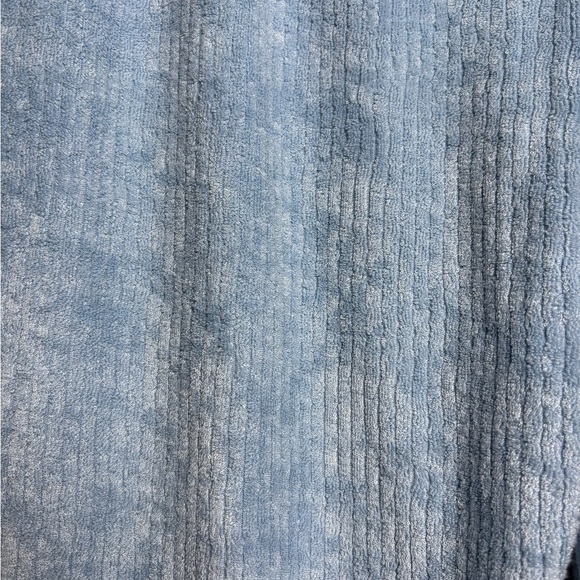 Z Supply Light Blue Ribbed French Terry Wide Leg Knit Pants. Elastic Waist. Soft - Picture 3 of 16